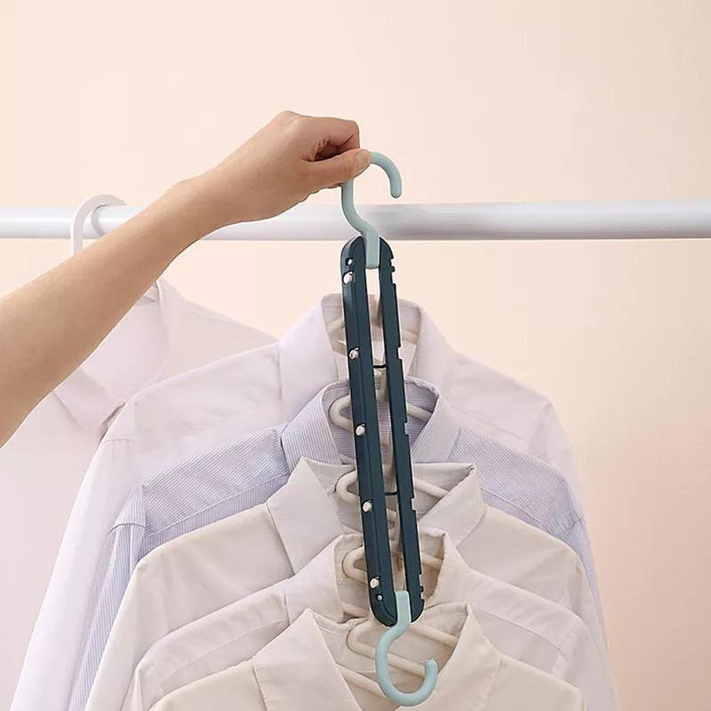 2 Pack Gray Multifunctional Shirt Hangers Space Saving