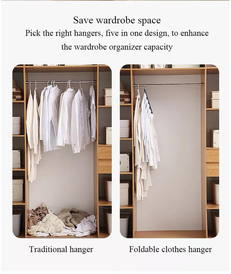 2 Pack Gray Multifunctional Shirt Hangers Space Saving