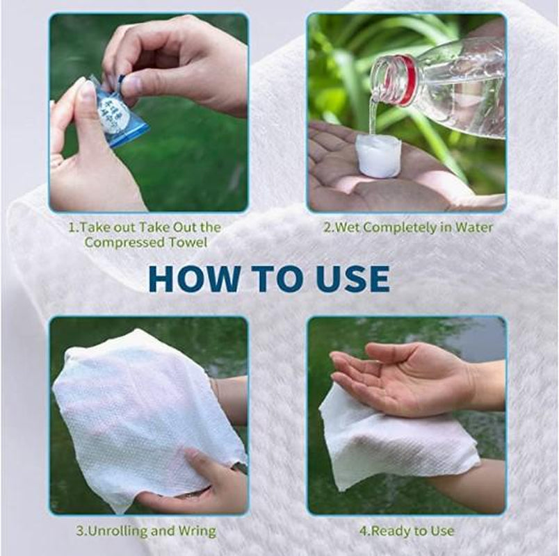 Just Add Water & BOOM! Compressed Towels - Magic for a Refreshing Bath Experience - Body Care & Comfort Skin Care Body Care