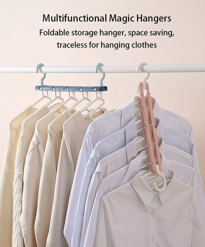 2 Pack Gray Multifunctional Shirt Hangers Space Saving