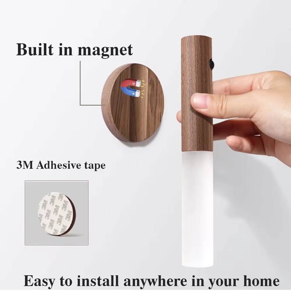 LED USB Rechargeable Magnetic Wall Lamp for Kitchen, Cabinet, Closet, Staircase, Bedroom, and Tabletop Lighting
