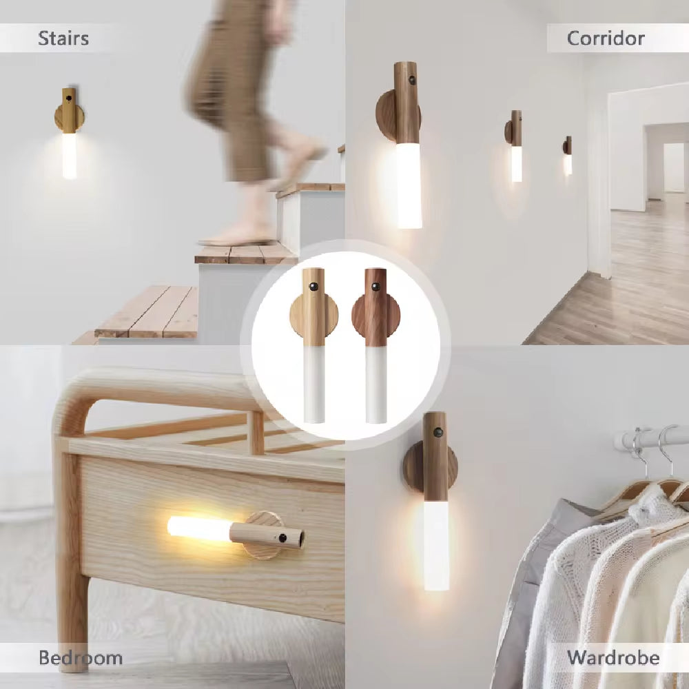 LED USB Rechargeable Magnetic Wall Lamp for Kitchen, Cabinet, Closet, Staircase, Bedroom, and Tabletop Lighting