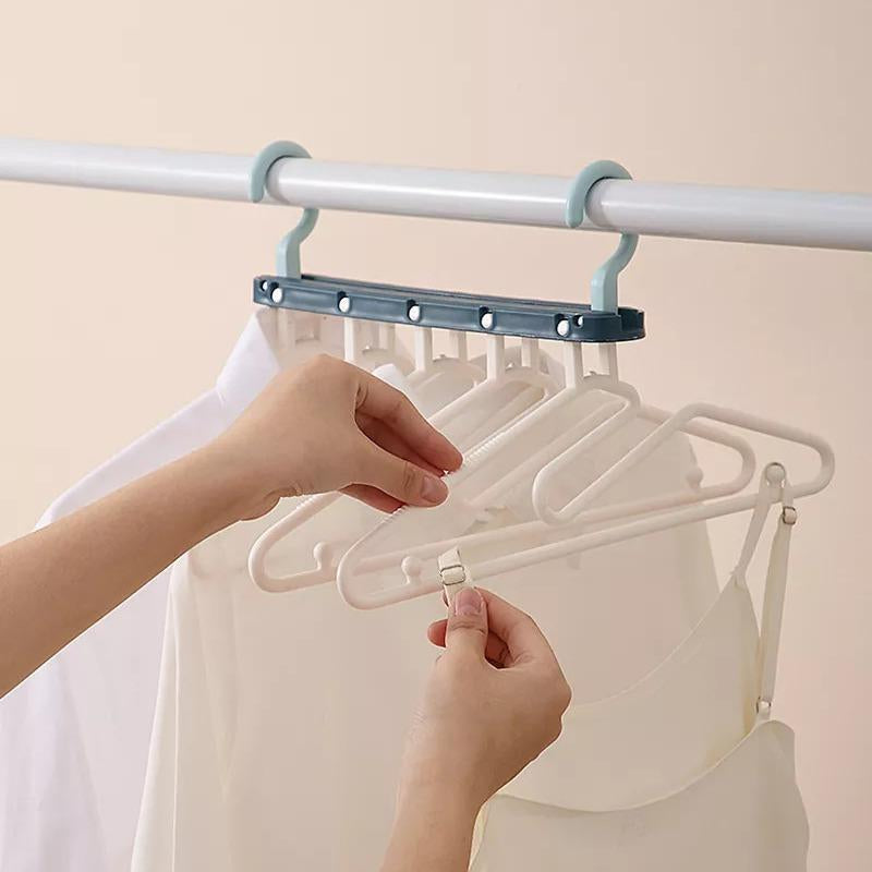 2 Pack Gray Multifunctional Shirt Hangers Space Saving