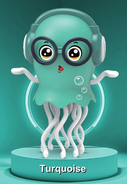 Electric Dancing Squid Toy Crawling Dancing Automatic Obstacle Avoidance Octopus Sensor Toy with LED Lights & Music