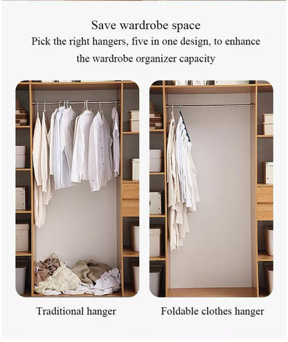 2 Pack Gray Multifunctional Shirt Hangers Space Saving