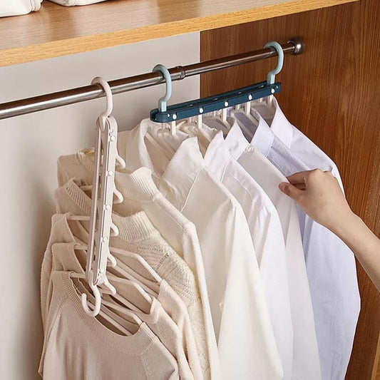2 Pack Gray Multifunctional Shirt Hangers Space Saving