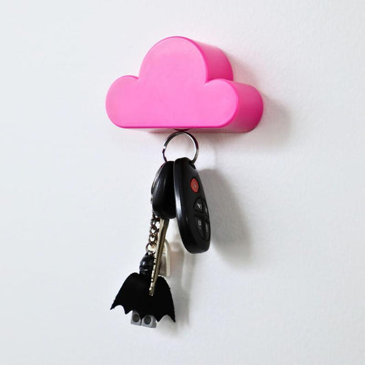 Cloud Magnetic Keychain Hook - Wall Key Holder,Key Rack Organizer with Adhesive,Home Storage Organizer for Wall Door Decoration,Room Accessories Decal